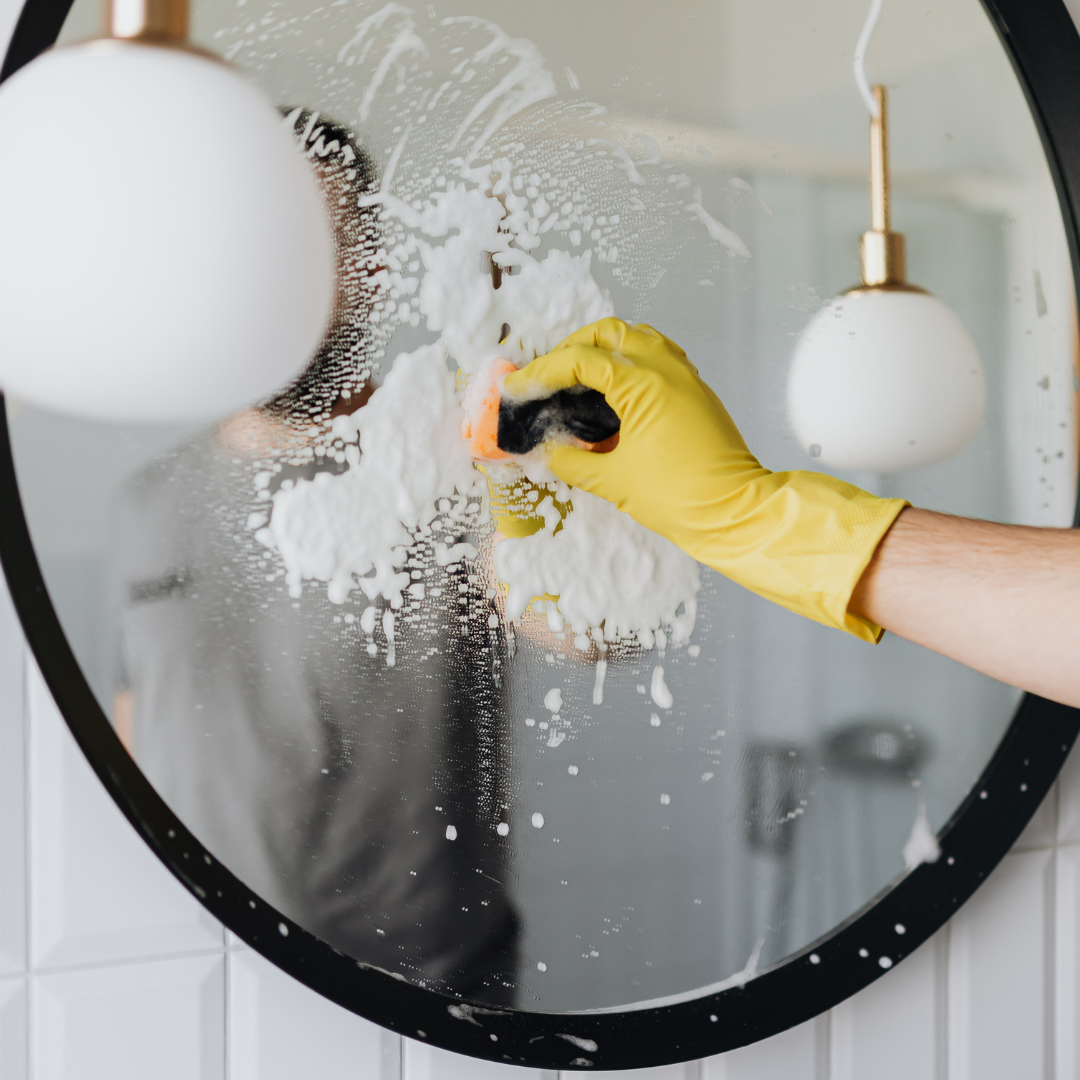 White yellow professional simple Deep cleaning service template